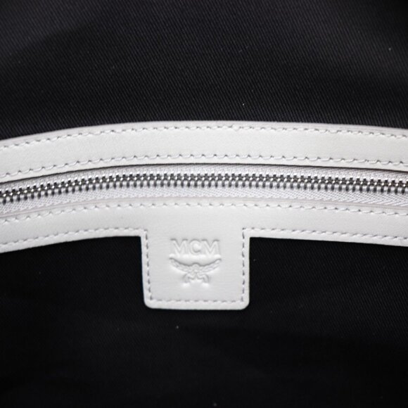 NWT MCM Aren Silver Visetos Leather Hobo Shoulder Crossbody Bag - Picture 6 of 8